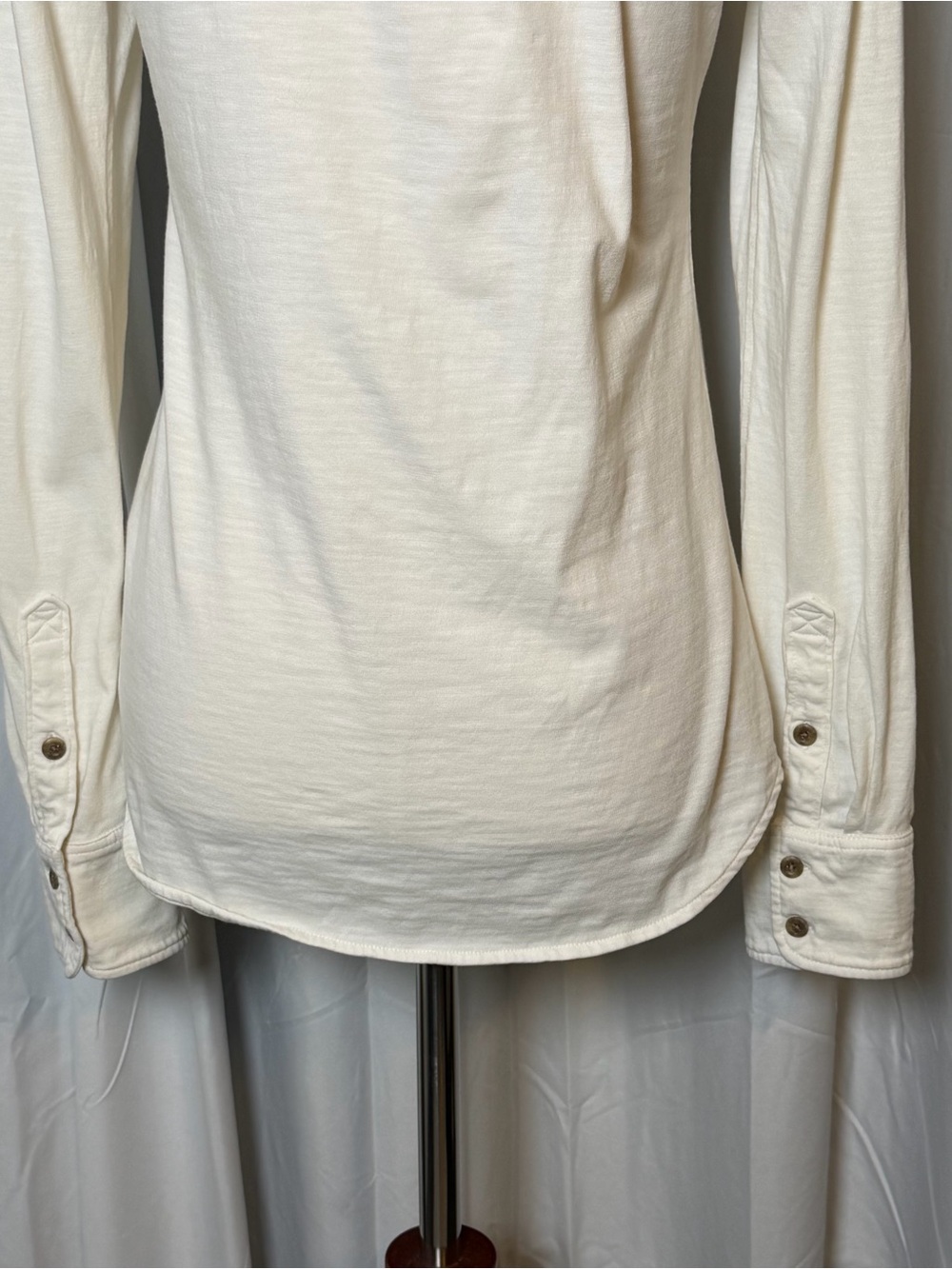 Faherty Sunwashed Knit Shirt White Organic Cotton Small - Picture 9 of 12